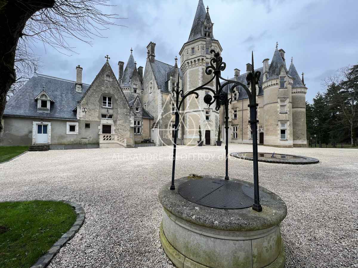 Sublime château XVème entre Le Mans et Tours sur 25 hectares.