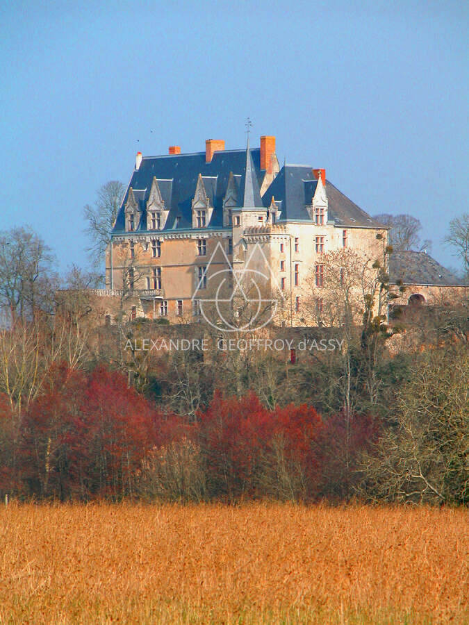 Magnifique château dans le ciel du XV eme dans la Sarthe. (ISMH)