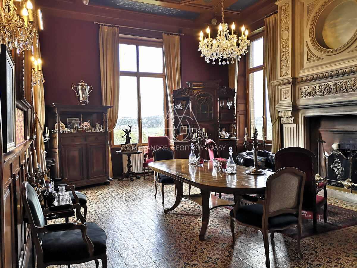 Majestueux château de style Renaissance perché sur un rocher en Suisse Normande.